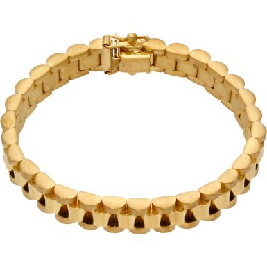 New 9ct Yellow Gold 6 Inch Rolex Style Link Bracelet 21g