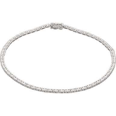 New 9ct White Gold 1.00ct Diamond Tennis Bracelet