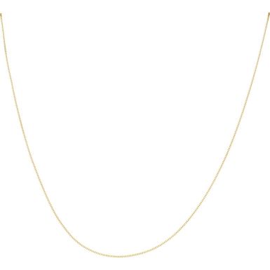 New 9ct Yellow Gold 18 Inch Slim Curb Chain Necklace