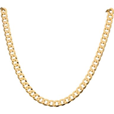New 9ct Yellow Gold 22 Inch Curb Chain Necklace 23.9g