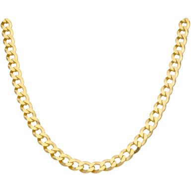New 9ct Yellow Gold Solid Heavy 26" Curb Chain Necklace 1.25oz