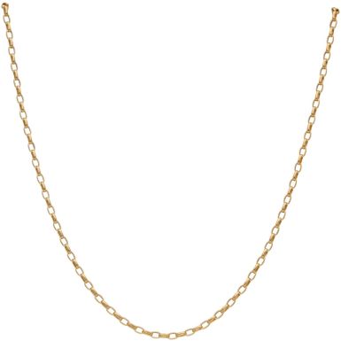 New 9ct Gold Diamond Cut 20 Inch Hollow Belcher Chain Necklace