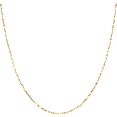 New 9ct Yellow Gold 20 Inch Slim Hollow Curb Link Chain Necklace