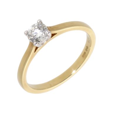 New 9ct Yellow Gold 0.42 Carat Diamond Solitaire Ring