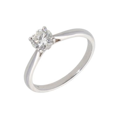 New 18ct White Gold 0.61ct Diamond Solitaire Ring