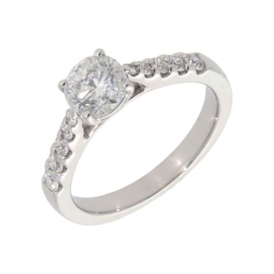 New 18ct Gold 1.02ct Diamond Solitaire Ring With 0.30ct Mount