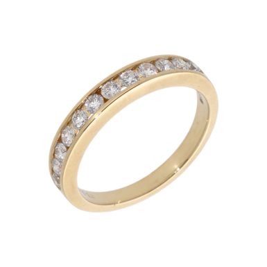 New 9ct Yellow Gold 0.50ct Diamond Channel Set Eternity Ring