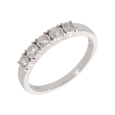 New 9ct White Gold 0.25ct Illusion Set Diamond Eternity Ring