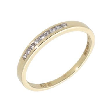 New 9ct Yellow Gold 0.10ct Diamond Eternity Ring