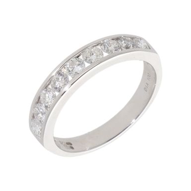 New 18ct White Gold 1.00ct Diamond Channel Set Eternity Ring
