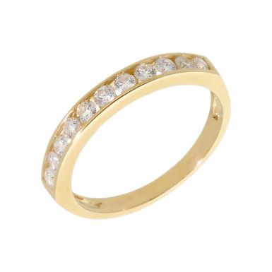 New 9ct Yellow Gold 0.50ct Diamond Channel Set Eternity Ring