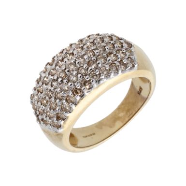 New 9ct Yellow Gold 1.00ct Diamond Set Band Ring