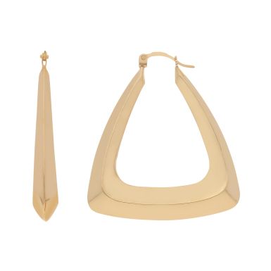 New 9ct Yellow Gold Large Handbag Creole Hoop Earrings