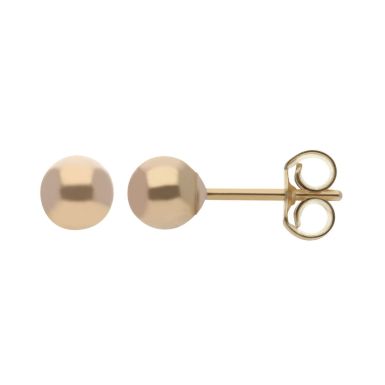 New 9ct Yellow Gold 4mm Ball Stud Earrings