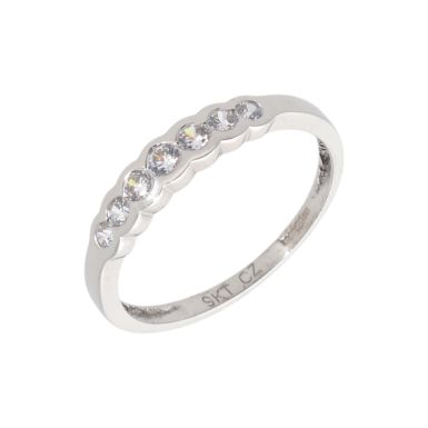 New 9ct White Gold Cubic Zirconia Eternity Ring