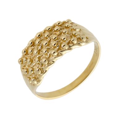 New 9ct Yellow Gold 5 Row Keeper Ring