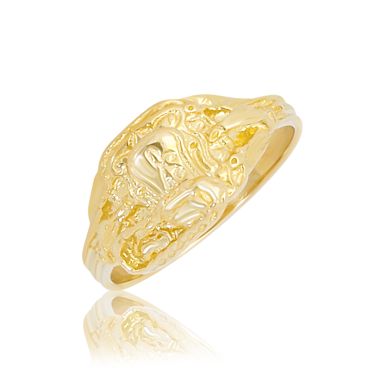 New 9ct Yellow Gold Childs Saddle Dress Ring