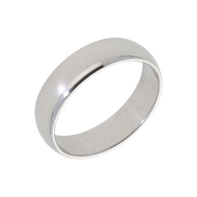 New Platinum 5mm D Shape Wedding Ring