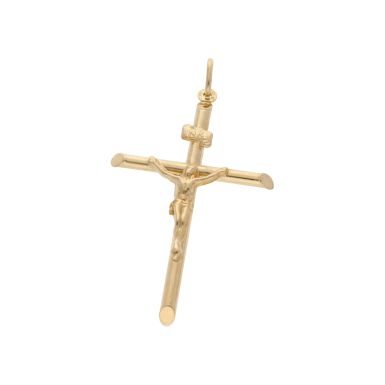 New 9ct Yellow Gold Large Crucifix Pendant