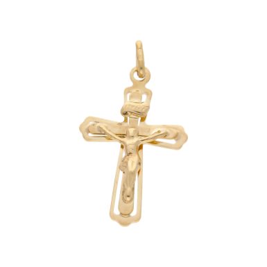 New 9ct Yellow Gold Crucifix Pendant