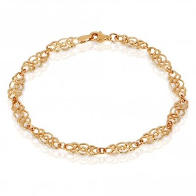 New 9ct Gold Celtic Link Ladies Bracelet