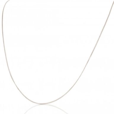 New 9ct White Gold 18 Inch Fine Curb Chain Necklace