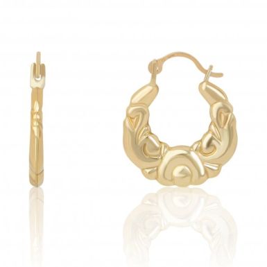New 9ct Yellow Gold Baby Small Creole Hoop Earrings