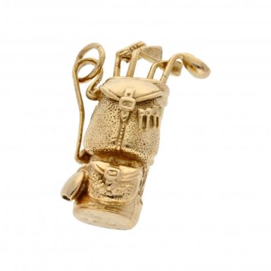 Pre-Owned 9ct Yellow Gold Golf Clubs & Bag Charm