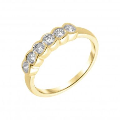 New 9ct Yellow Gold 0.49ct Diamond Eternity Band Ring