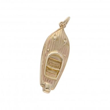 Pre-Owned 9ct Yellow Gold Hollow Speed Boat Charm