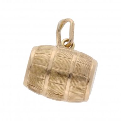 Pre-Owned 14ct Yellow Gold Hollow Barrel Charm