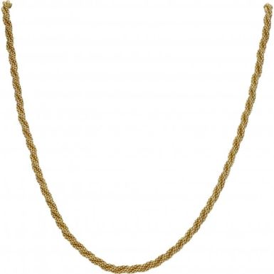 Pre-Owned 9ct Yellow Gold 17.5 Inch Rope Twist Chain Necklace