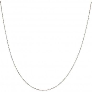 New 9ct White Gold 16 Inch Curb Chain Necklace