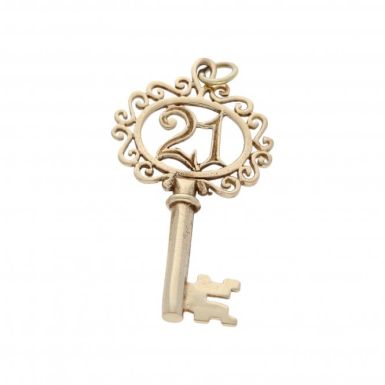 Pre-Owned 9ct Yellow Gold Age 21 Key Pendant