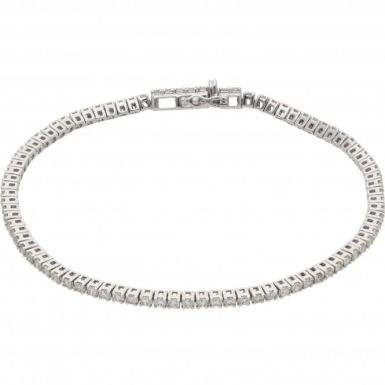 New 9ct White Gold 2.00ct Diamond Tennis Bracelet