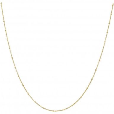 New Sterling Silver & Gold Plate 18" Trace & Cubes Station Chain