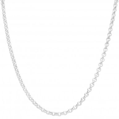 New Sterling Silver 24 Inch Hollow Round Belcher Chain Necklace
