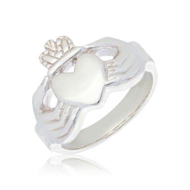 New Sterling Silver Claddagh Design Mens Ring