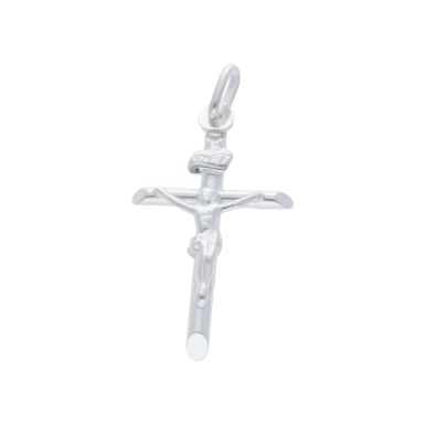 New Sterling Silver Medium Size Crucifix Pendant