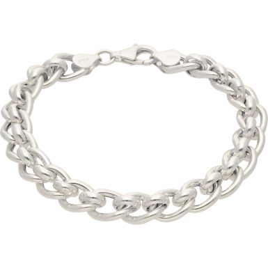 New Sterling Silver Hollow Rollerball 7" Ladies Bracelet
