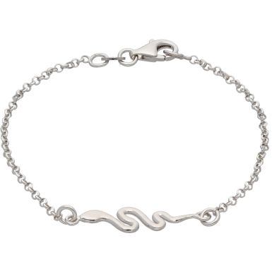 New Sterling Silver Snake 7 Inch Ladies Bracelet