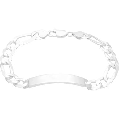 New Sterling Silver 8.5" Figaro Identity Mens Bracelet