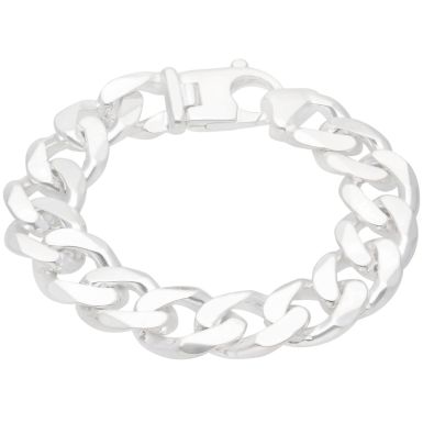 New Sterling Silver 8.5 Inch Heavy Curb Bracelet 2.9oz