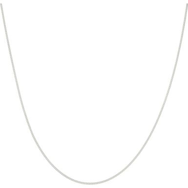 New Sterling Silver 20" Fine Curb Link Chain Necklace