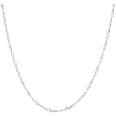 New Sterling Silver 24 Inch Twisted Curb Link Necklace