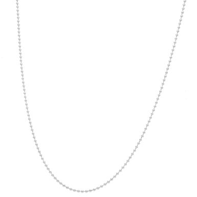 New Sterling Silver 20 Inch Bead Link Chain Necklace
