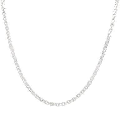 New Sterling Silver 22Inch Diamond-Cut Belcher Cable Link Chain