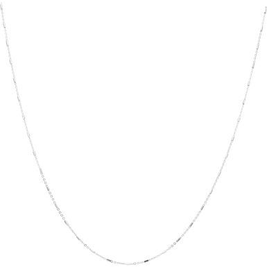 New Sterling Silver 18" Diamond-Cut Tube Bobble Chain Necklace