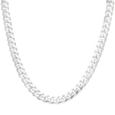 New Sterling Silver 26" Cuban Curb Link Heavy Necklace 3.9oz