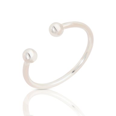 New Sterling Silver Childs Torque Ball Bangle